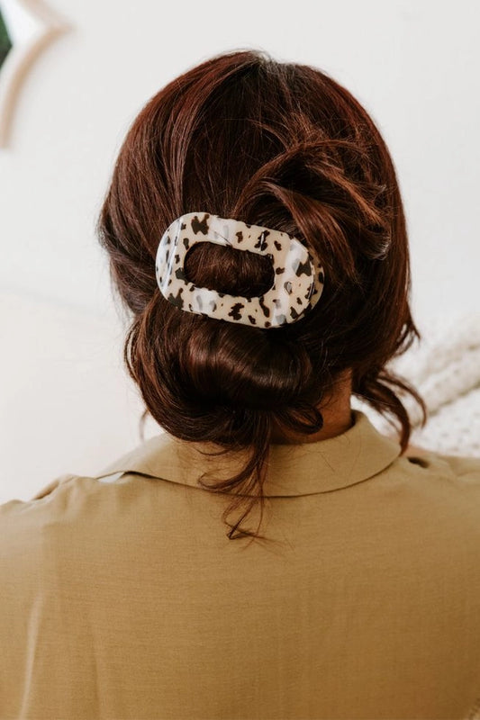 Round Float Hair Clip Medium/Blonde Tortoise