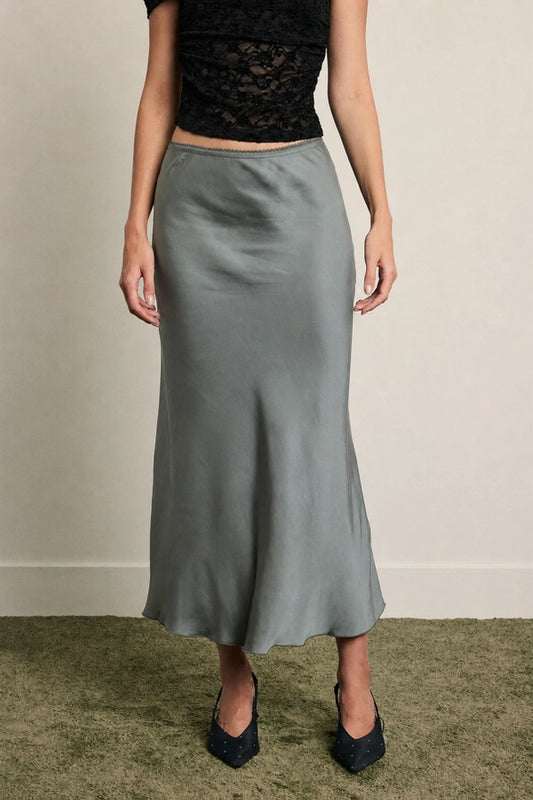 Gillian Satin Flare skirt