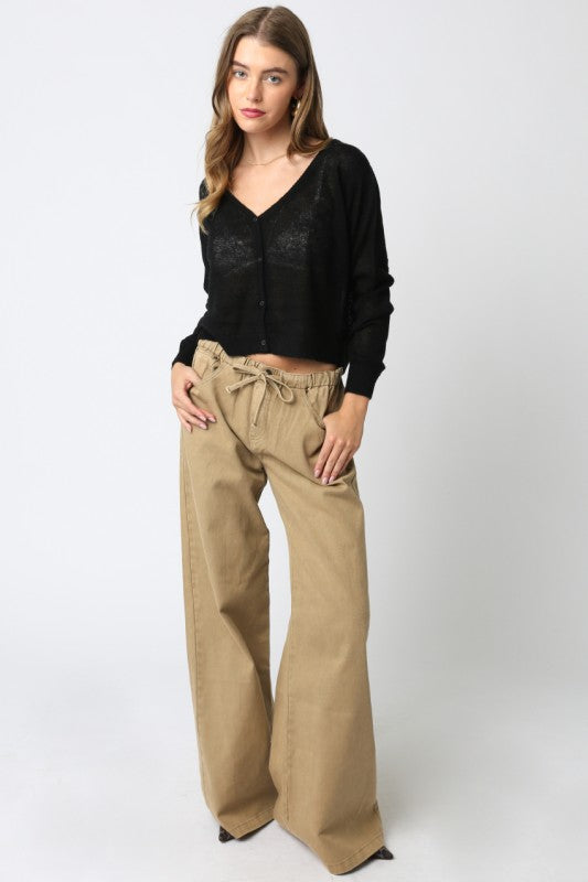 Kaylyn Drawstring Wide Leg Pant