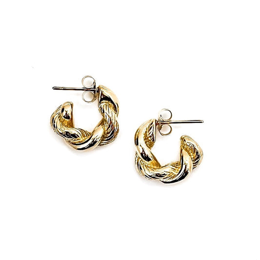 Eris Gold Twist Hoop Earrings