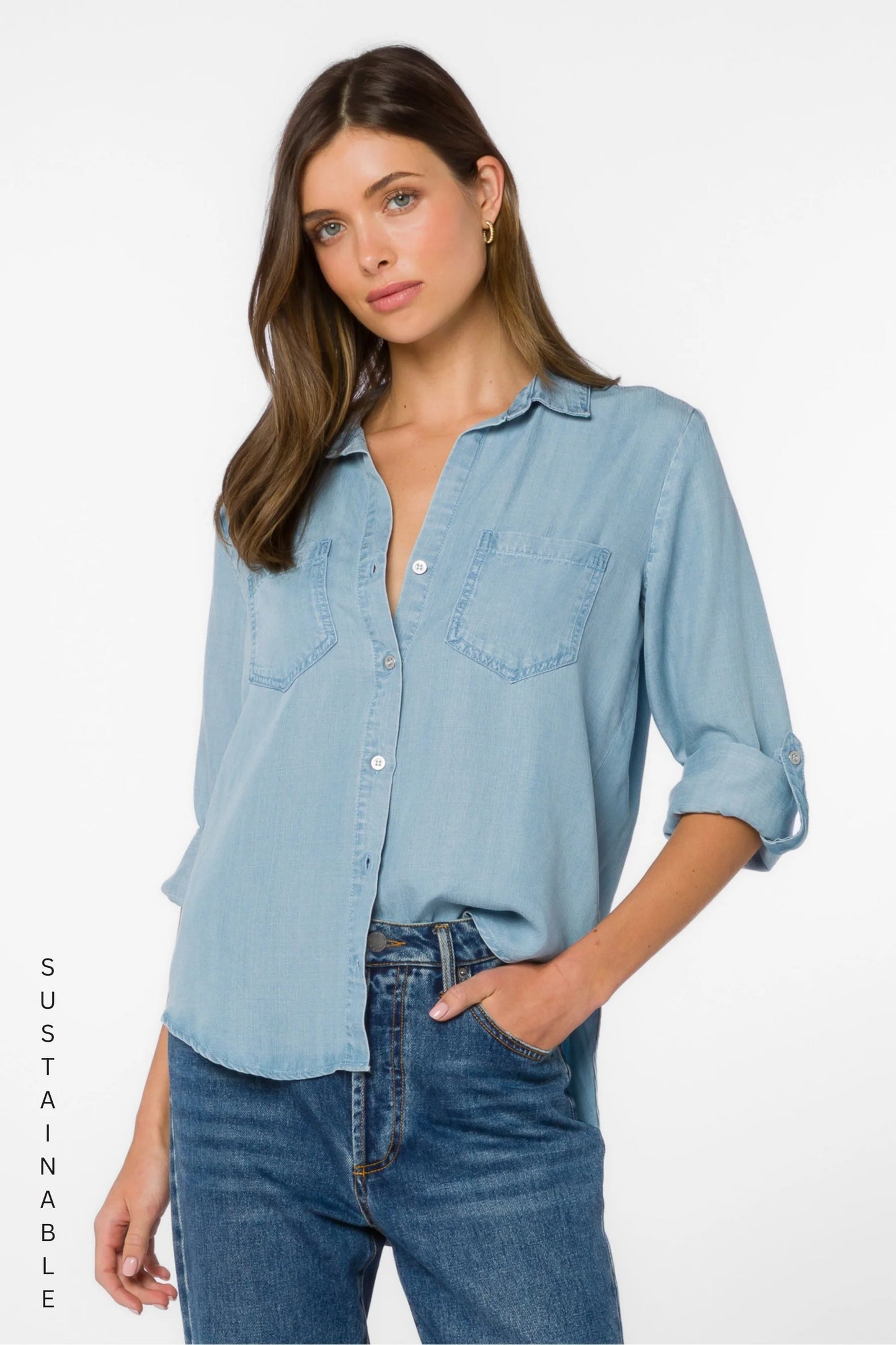 Sirena TENCEL Button Down Top