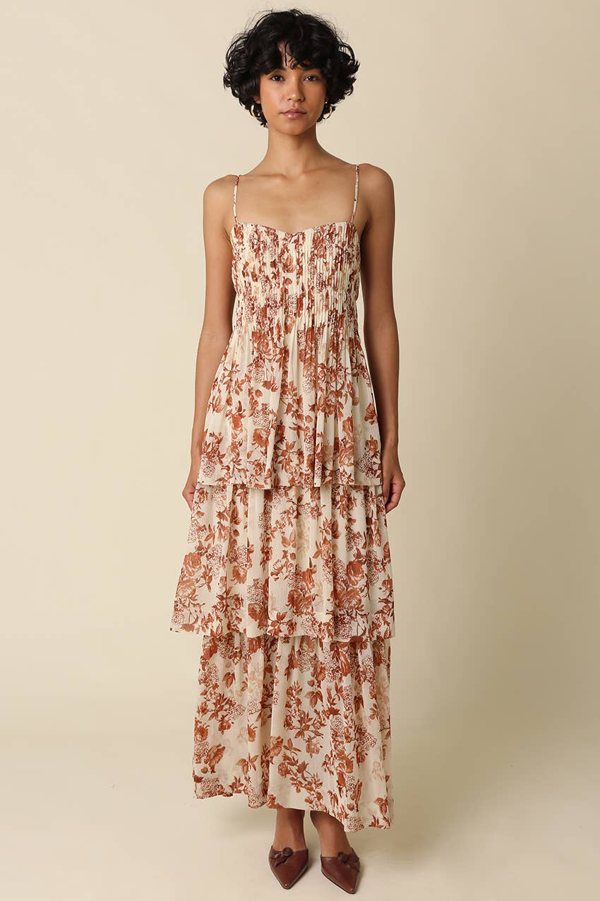 Averil Tiered Printed Maxi Dress