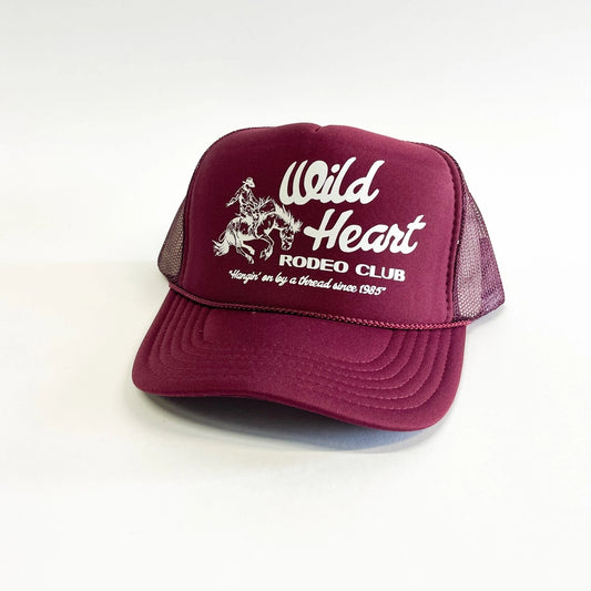 Rodeo Cowboy Trucker Hat/Burgundy