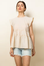 Babydoll Top with Back Tassel