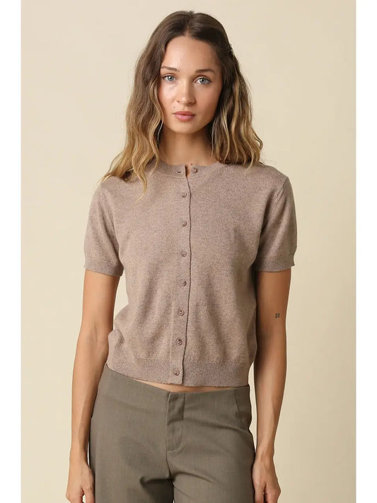 Maddie Short Sleeve Classic Cardigan