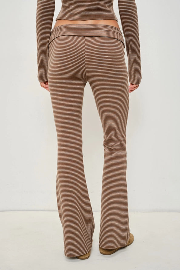 Janie Striped Foldover Pants