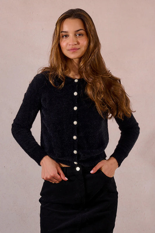 Bella Cardigan W/Embellished Buttons