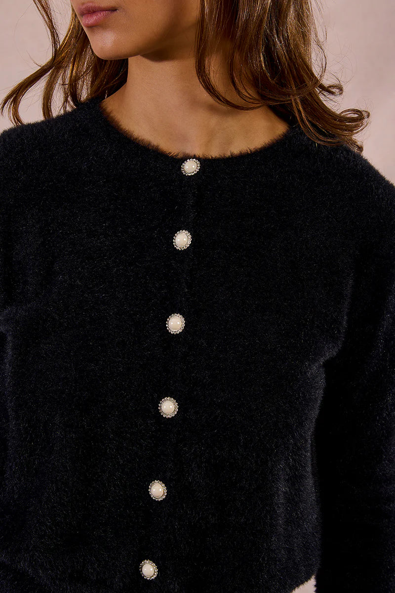 Bella Cardigan W/Embellished Buttons