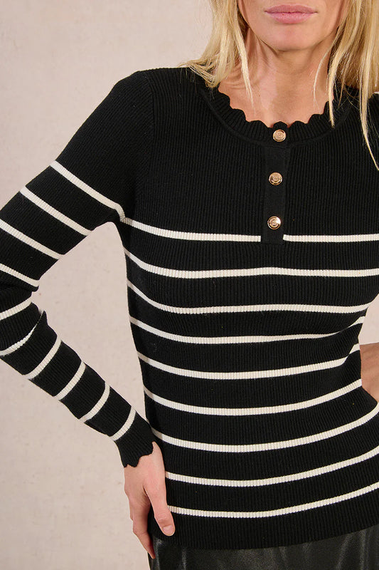Tess Striped Knit Top