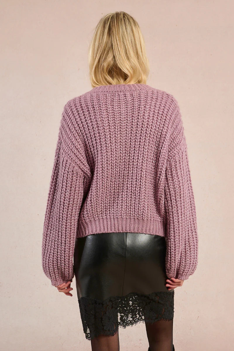 Aubrey Oversized Cardigan/Mauve