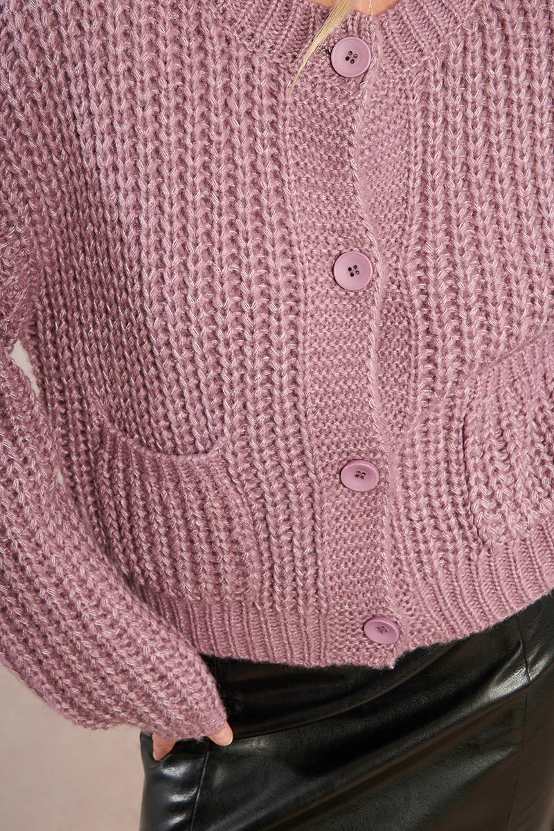 Aubrey Oversized Cardigan/Mauve