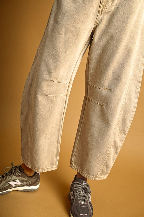 Olivia Tan Barrel Pants