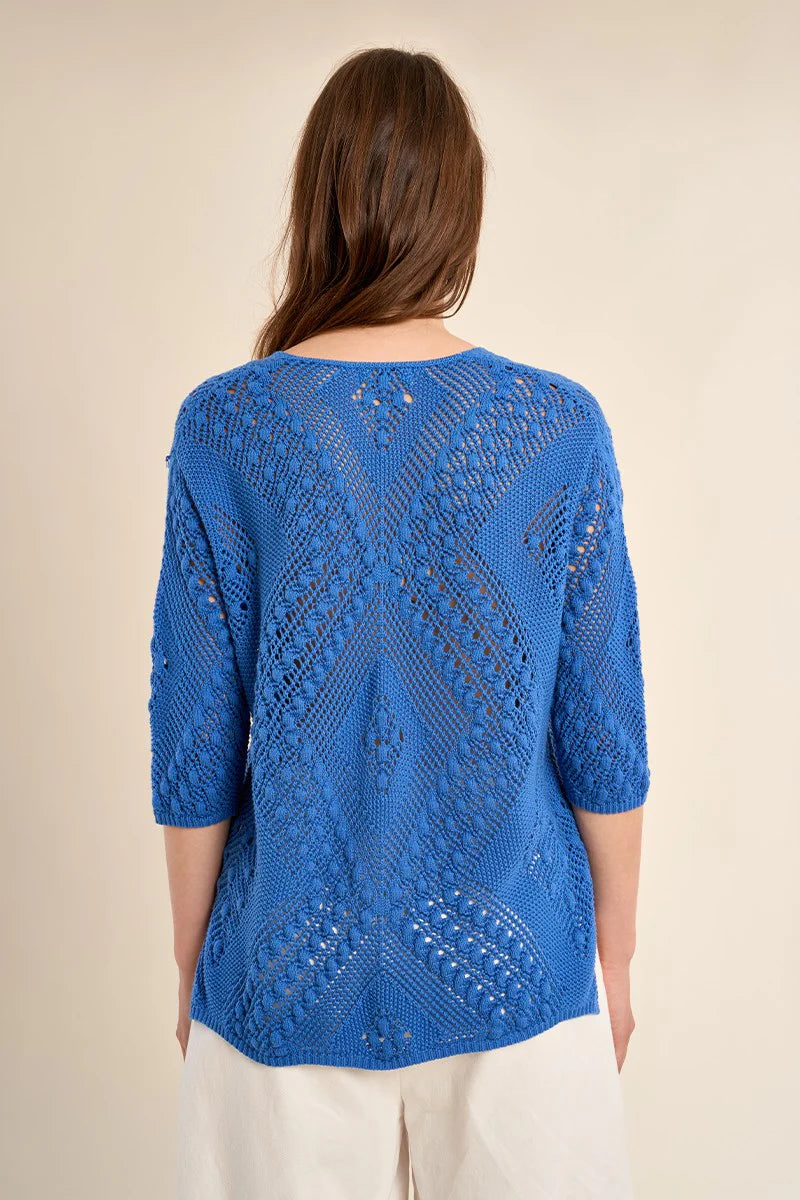 Women's crochet sweater top lightweight boho top