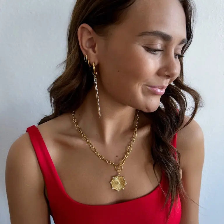 Raylee Toggle Starburt Coin Necklace