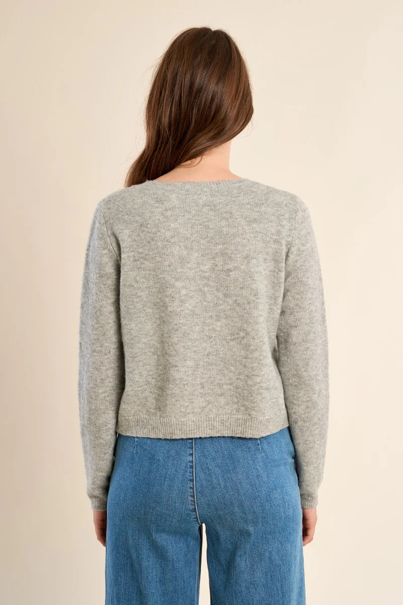 London Soft Knitted Cardigan/Grey