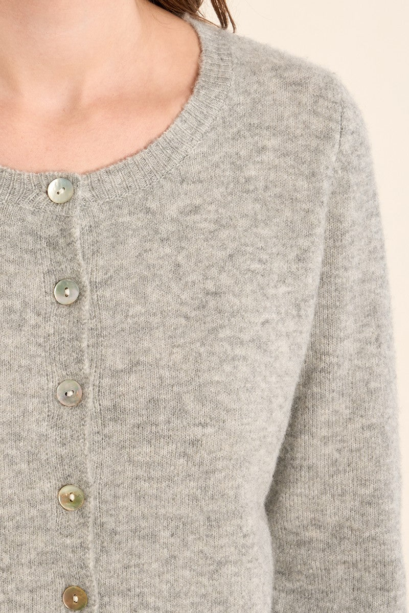 London Soft Knitted Cardigan/Grey
