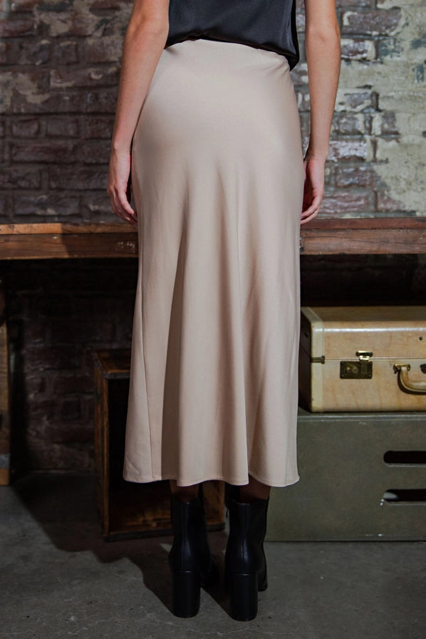 Dylan Midi Satin Skirt
