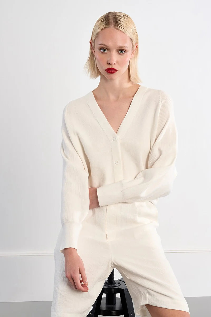 Women's soft knit button front cardigan