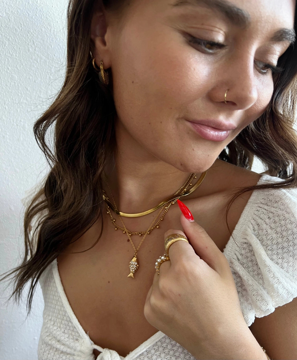 Midge Gold Fish Necklace