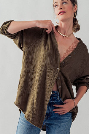 Vintage Washed Gauze Top
