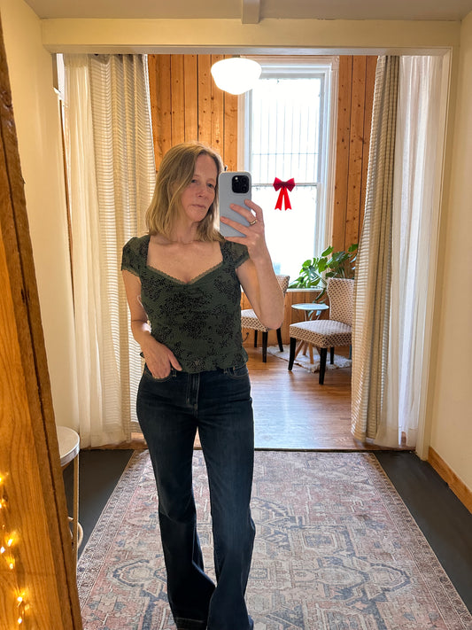 Adele Petite Floral Ruched Top