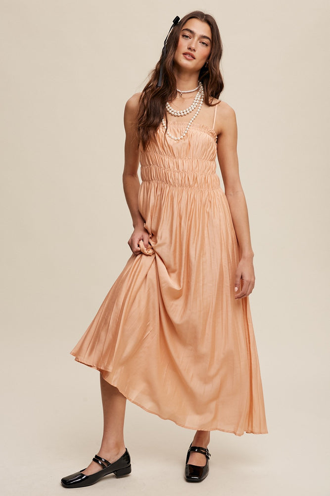 Flowy Pleated Maxi Dress