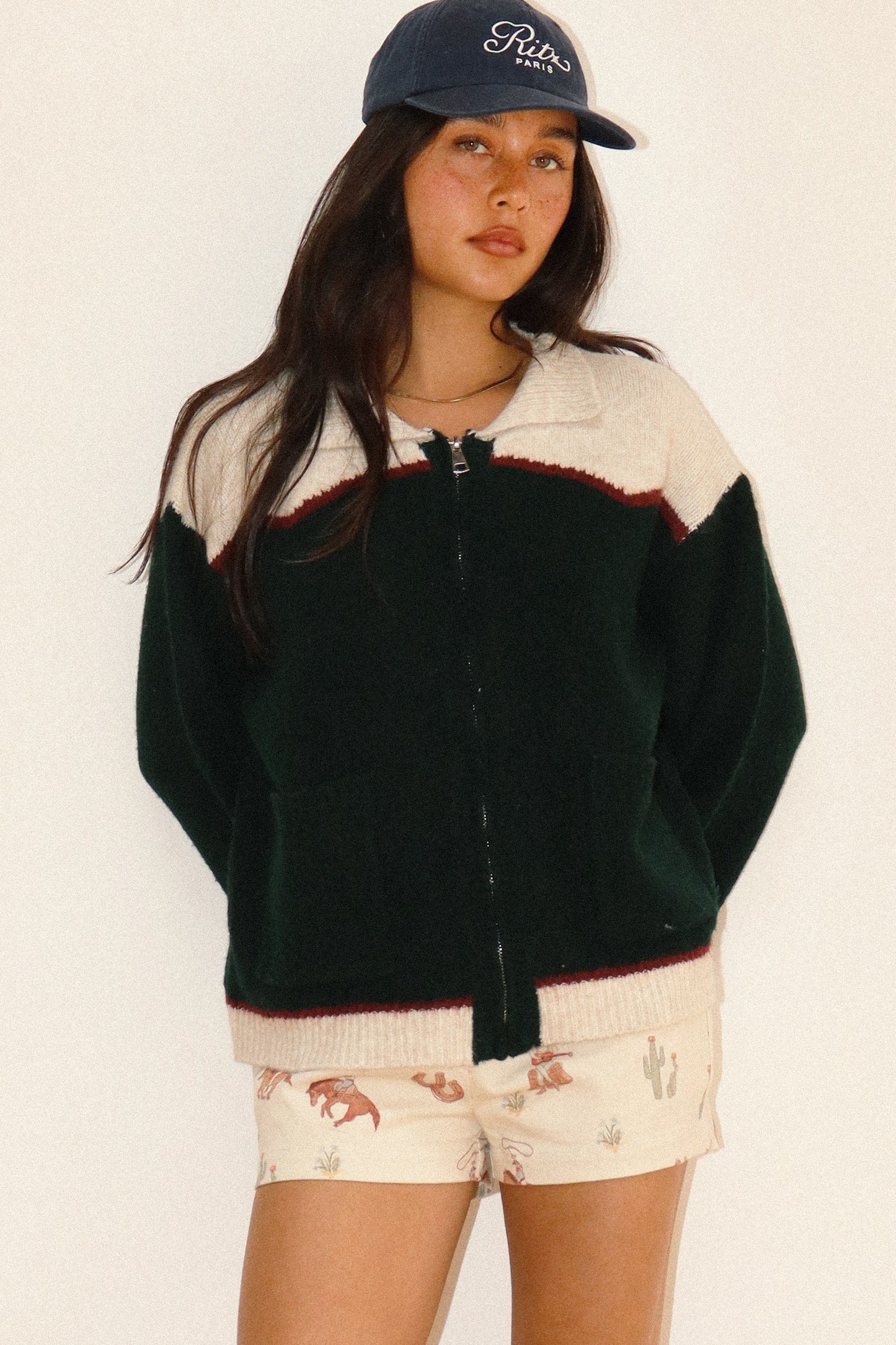Rodeo Cowboy Zip up Sweater