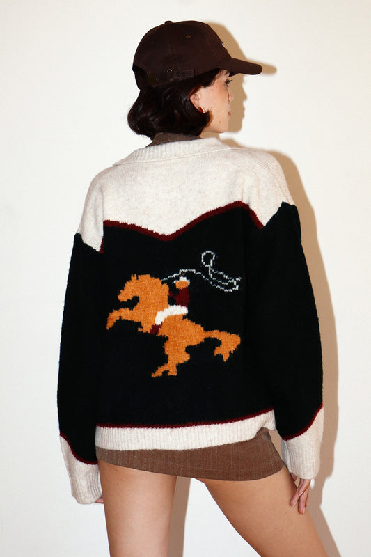 Rodeo Cowboy Zip up Sweater