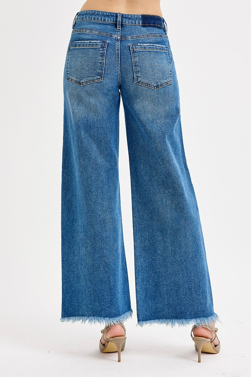Marlowe Slouchy Wide Leg w/Fray Hem Jeans