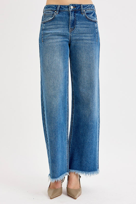 Marlowe Slouchy Wide Leg w/Fray Hem Jeans
