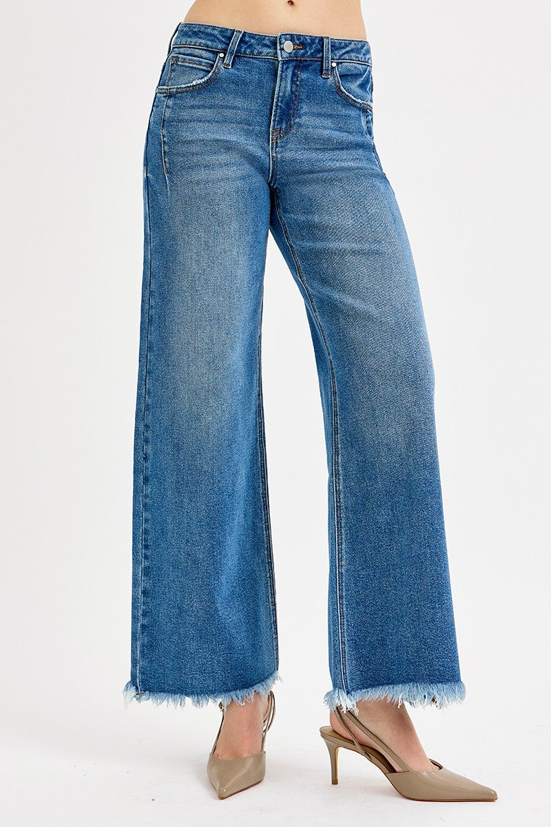 Marlowe Slouchy Wide Leg w/Fray Hem Jeans