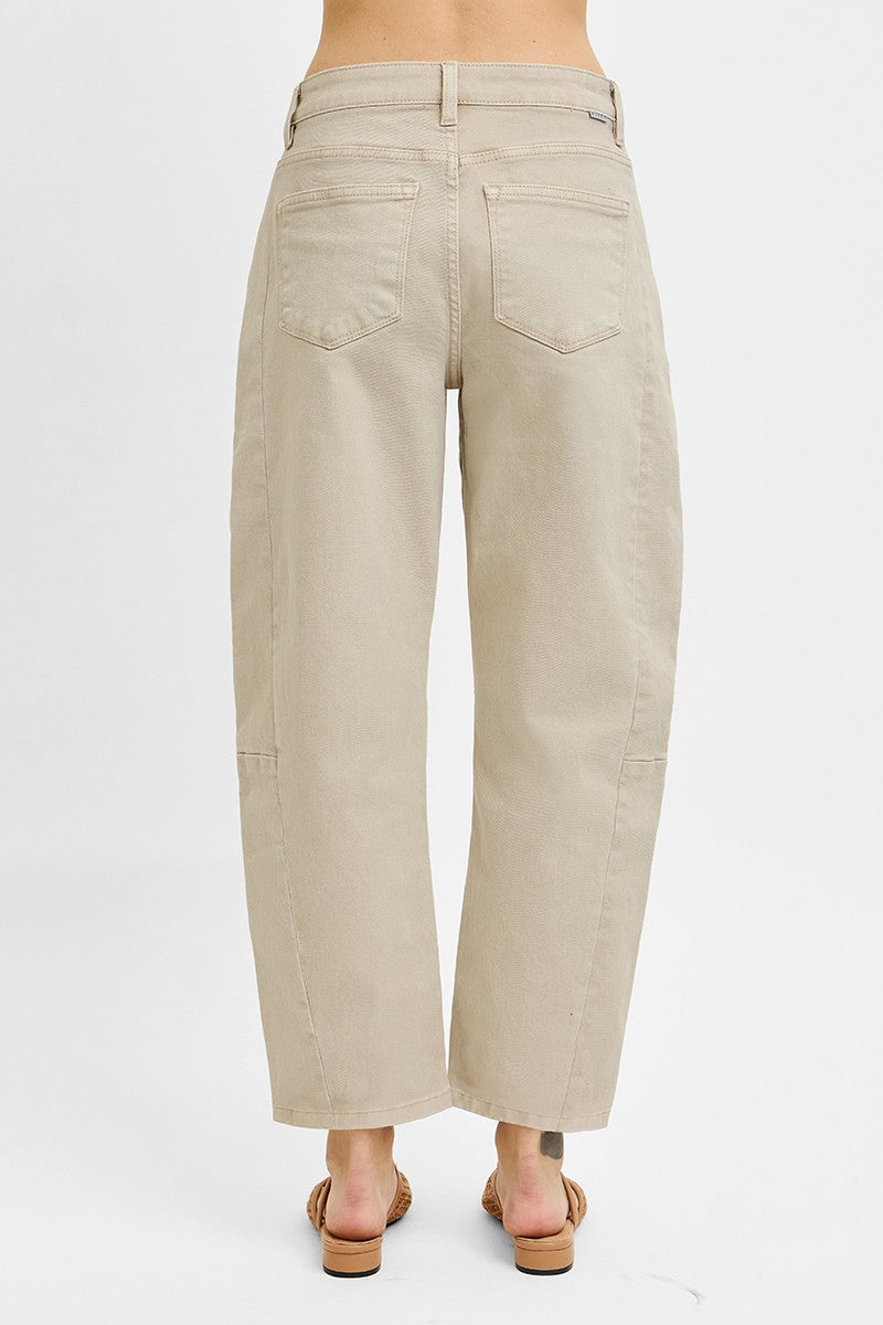 Romy Relaxed Barrel Cuffed Denim/Almond