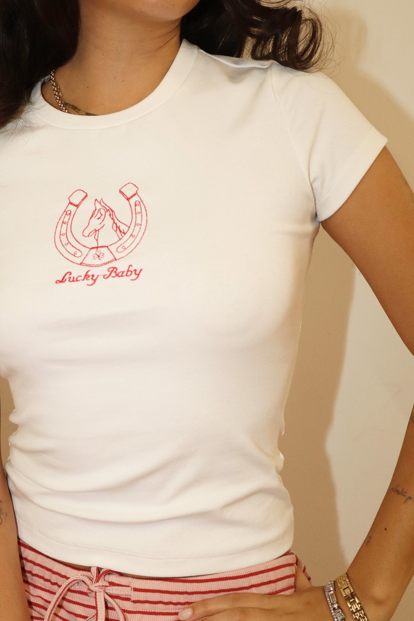 Lucky Baby Horseshoe Tee