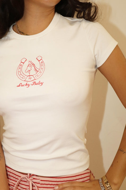 Lucky Baby Horseshoe Tee