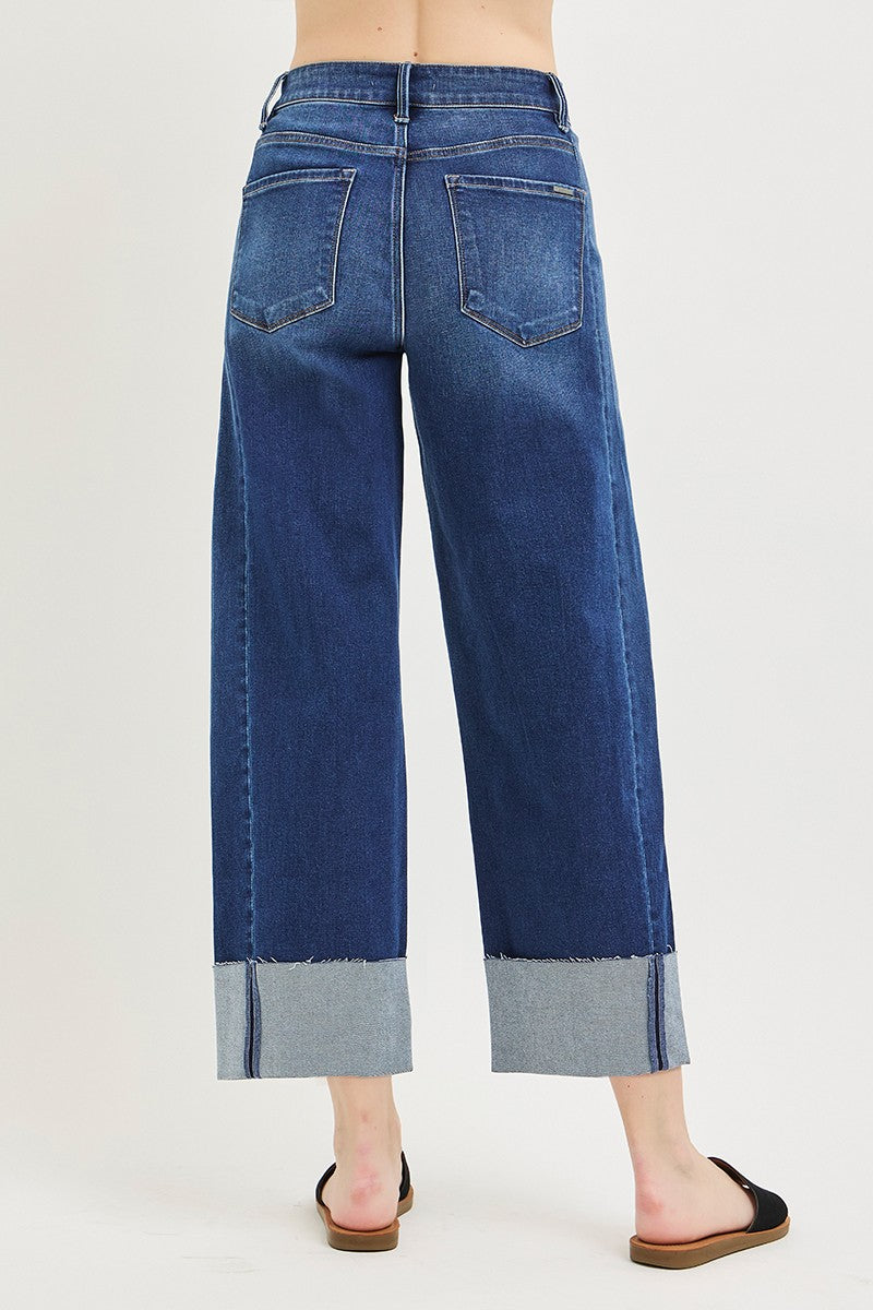 Jessica Slouchy Crop Barrel Cuffed Jeans Cuffed