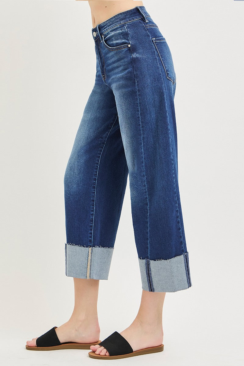 Jessica Slouchy Crop Barrel Cuffed Jeans Cuffed
