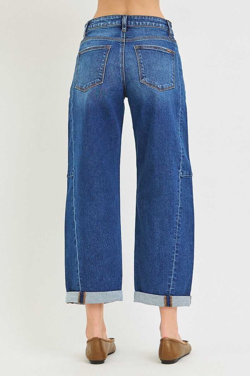 Nora Cuffed Barrel Leg Jeans