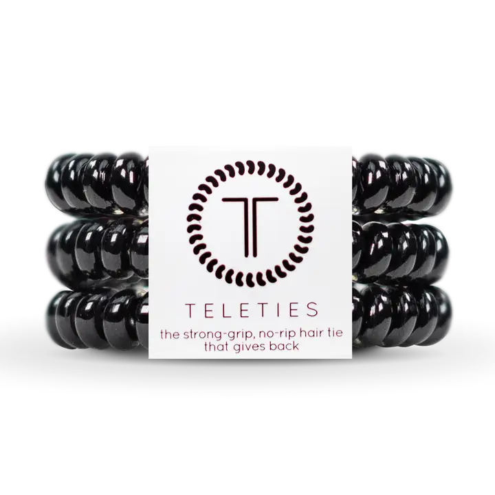 Spiral Hair Coil Ties/Jet Black