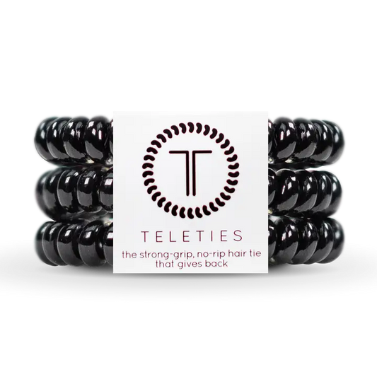 Spiral Hair Coil Ties/Jet Black