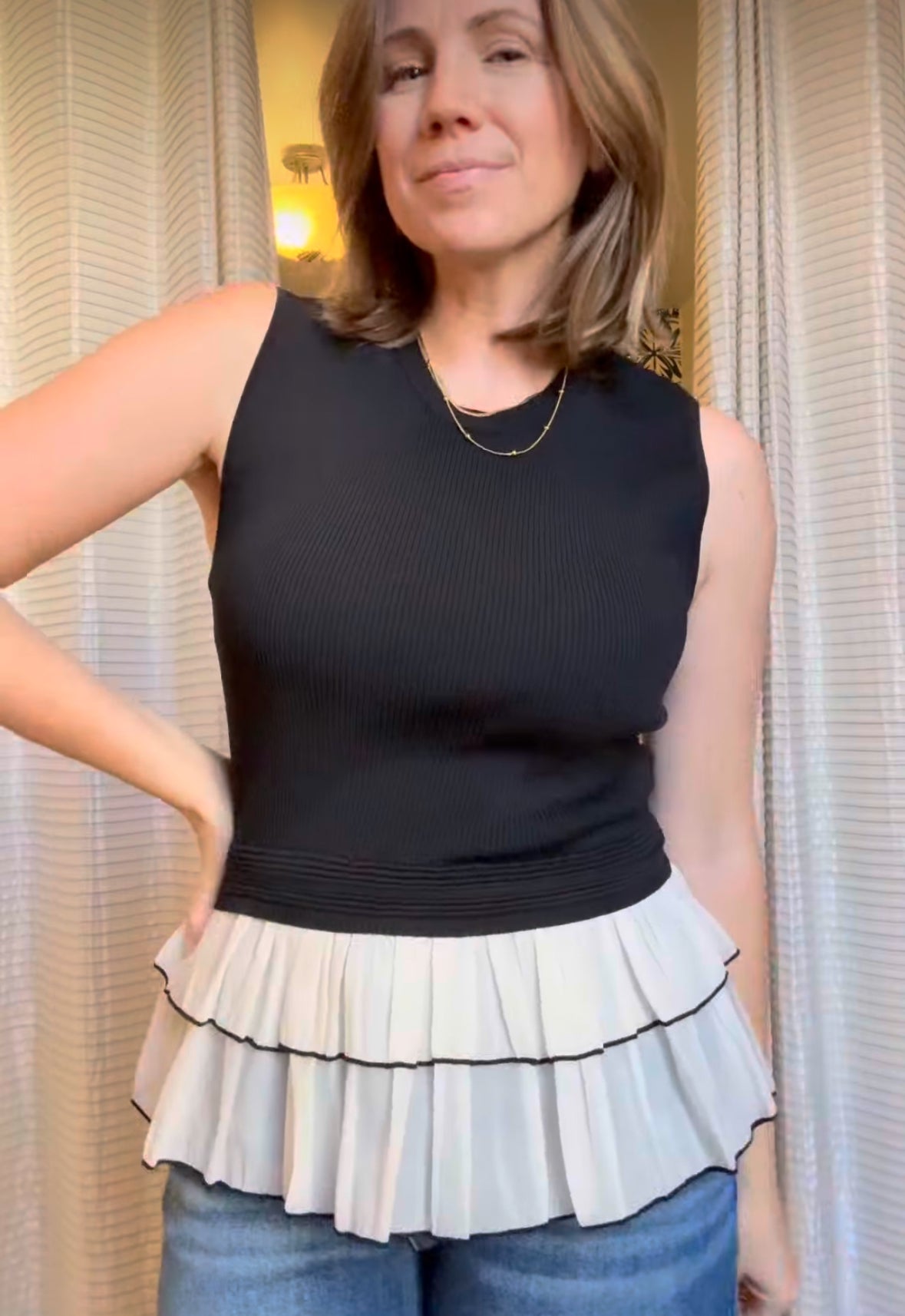 Crissy Lace Rue Layered Knit Top