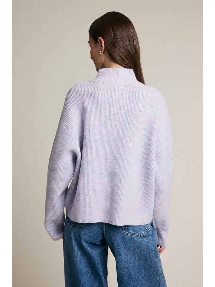 Lily Half zip sweater lavender