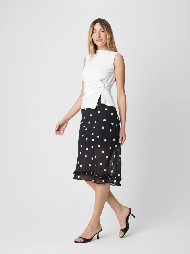 Josephine Twist Top/White