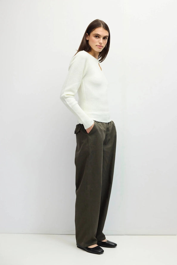 Ayesha Ivory Sweater Knit w/ Keyhole