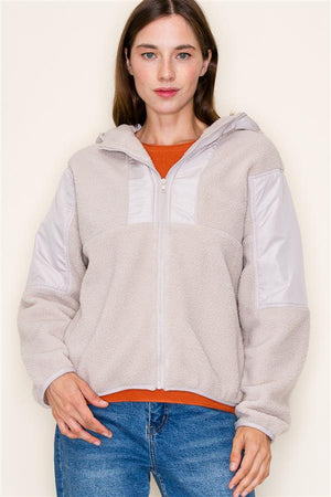 Fleece Zip Up Jacket with Hood