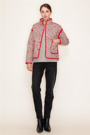 Floral Printed Quilted Jacket