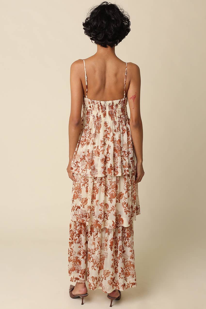 Averil Tiered Printed Maxi Dress