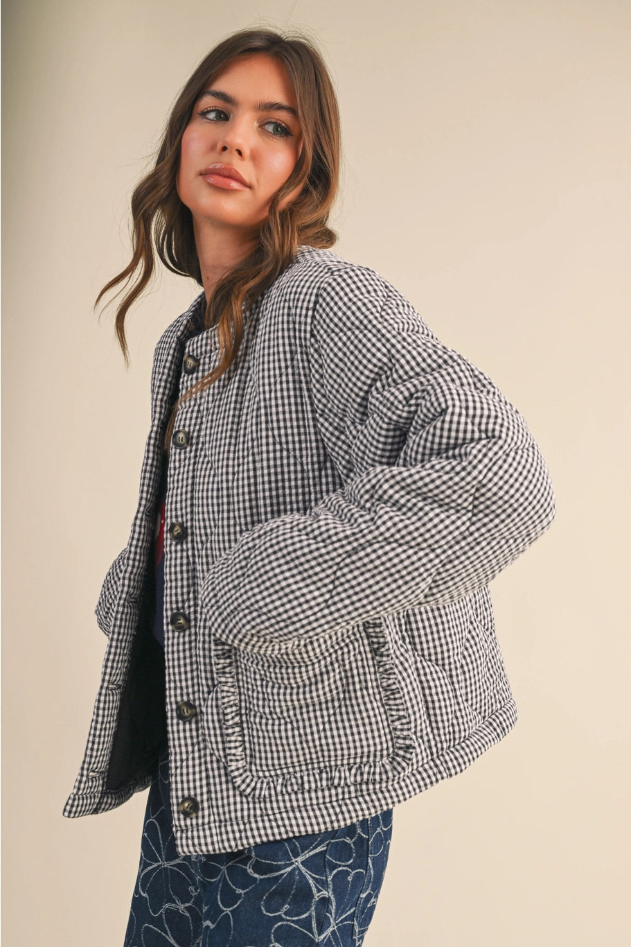 Stevie Plaid Quilted Jacket