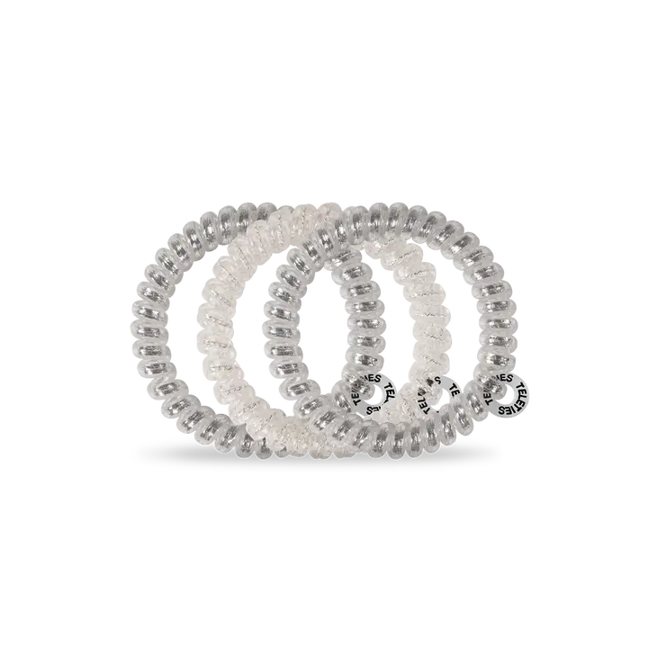 Silver Spiral Hair Ties/Small