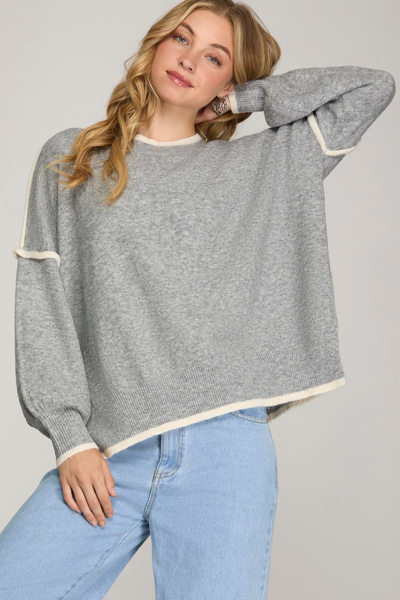 Sylvie Contrast Sweater Top