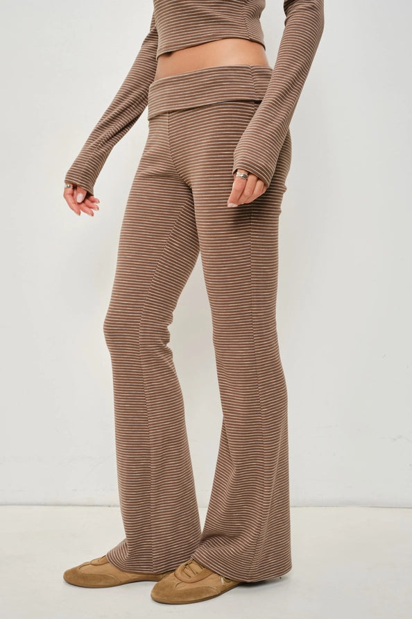Janie Striped Foldover Pants